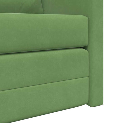 Divano letto Verde chiaro 204 x 122 x 60 cm Velluto