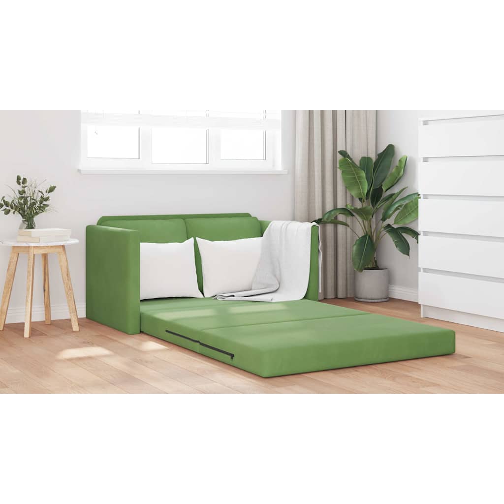 Divano letto Verde chiaro 204 x 122 x 60 cm Velluto