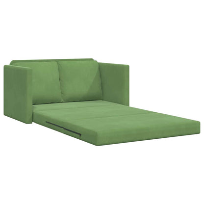 Divano letto Verde chiaro 204 x 122 x 60 cm Velluto