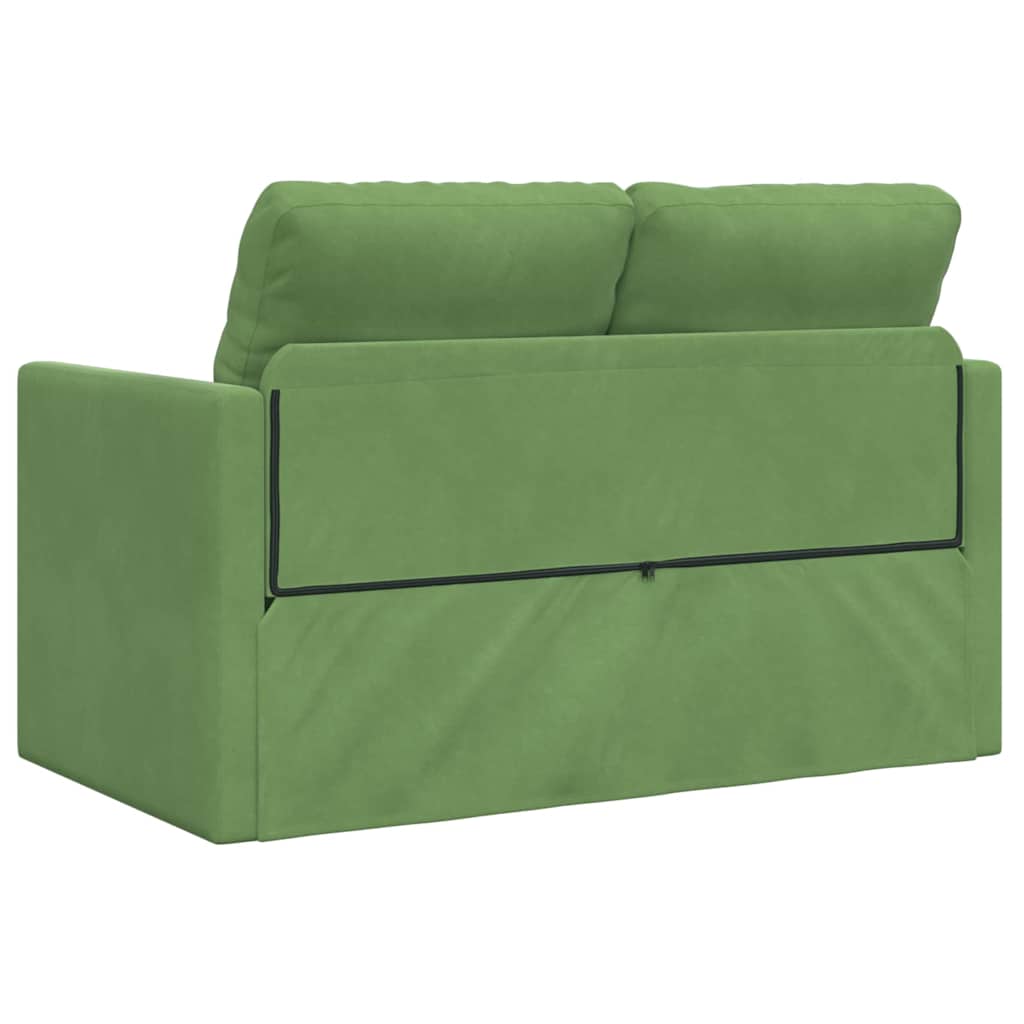 Divano letto Verde chiaro 204 x 122 x 60 cm Velluto