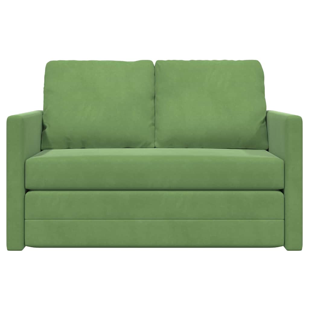 Divano letto Verde chiaro 204 x 122 x 60 cm Velluto