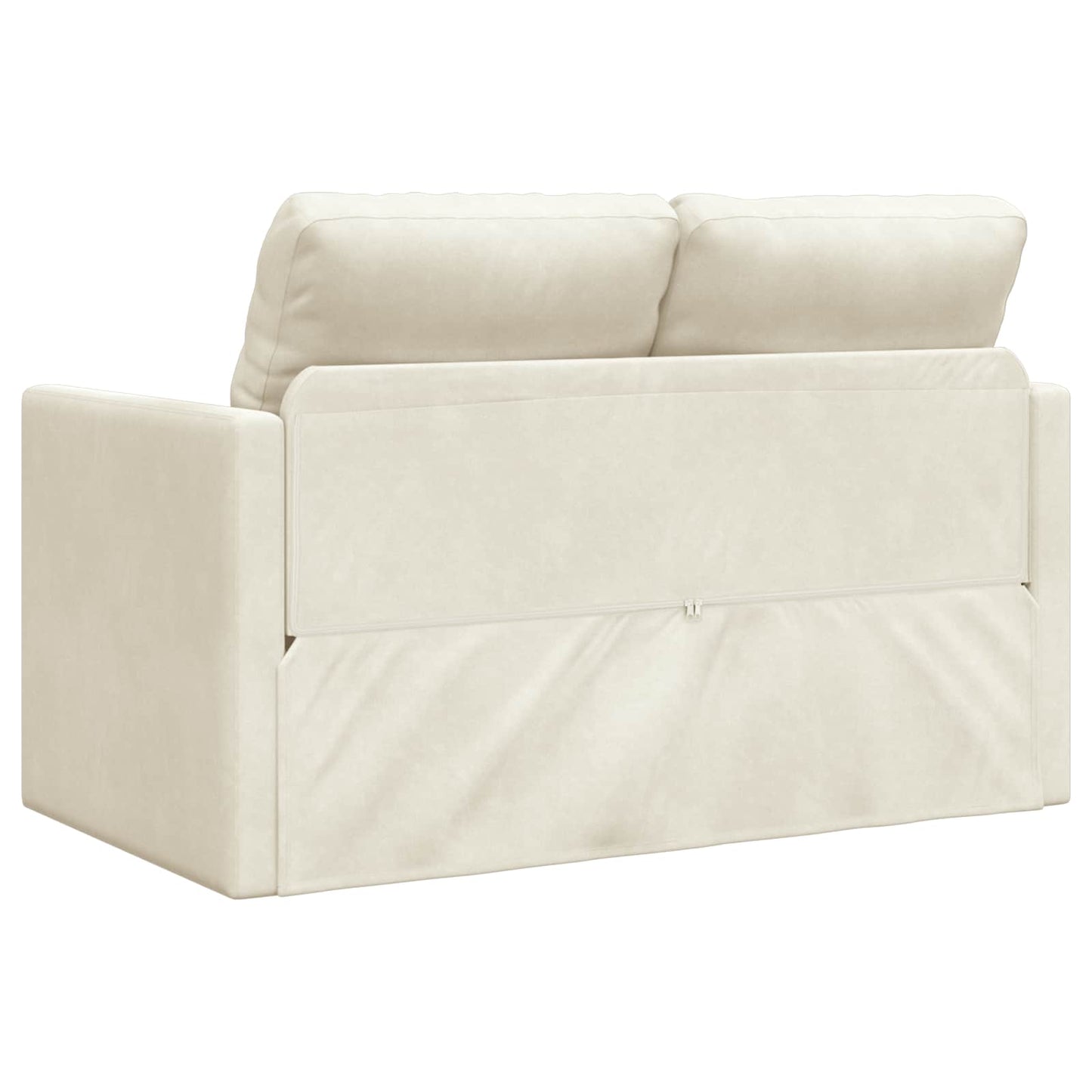 Divano letto Crema 204 x 122 x 60 cm Velluto