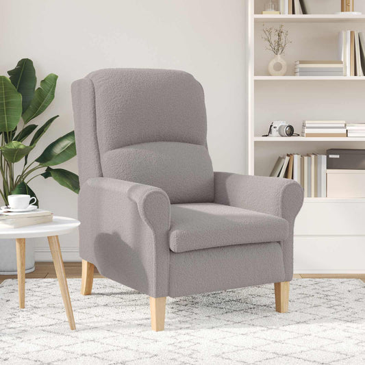 poltrona Grigio chiaro Tessuto Sherpa morbido | homemem39