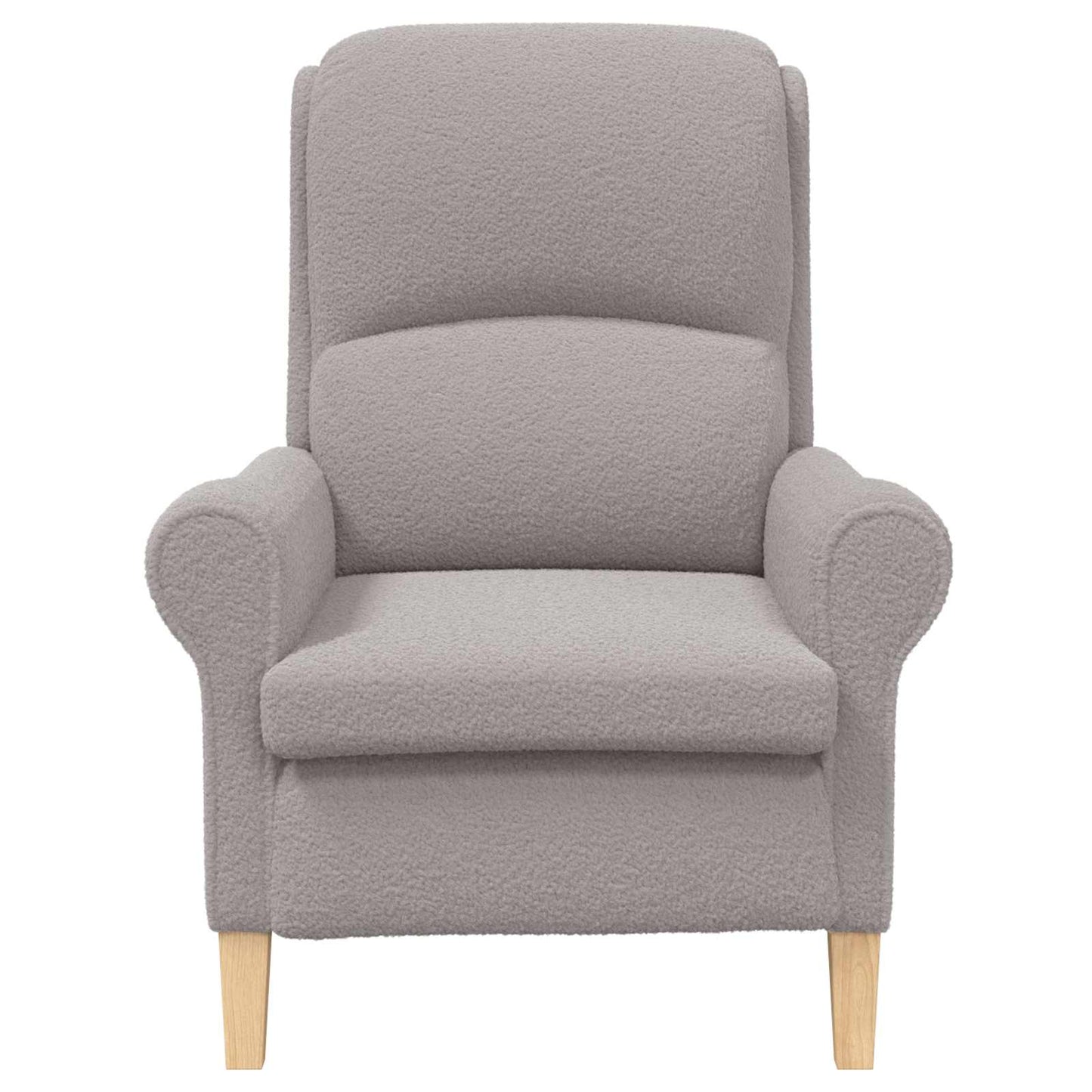 poltrona Grigio chiaro Tessuto Sherpa morbido