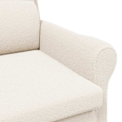 poltrona Crema Tessuto Sherpa morbido | homemem39