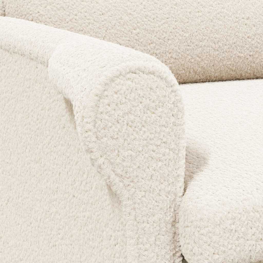 poltrona Crema Tessuto Sherpa morbido | homemem39