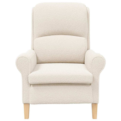 poltrona Crema Tessuto Sherpa morbido