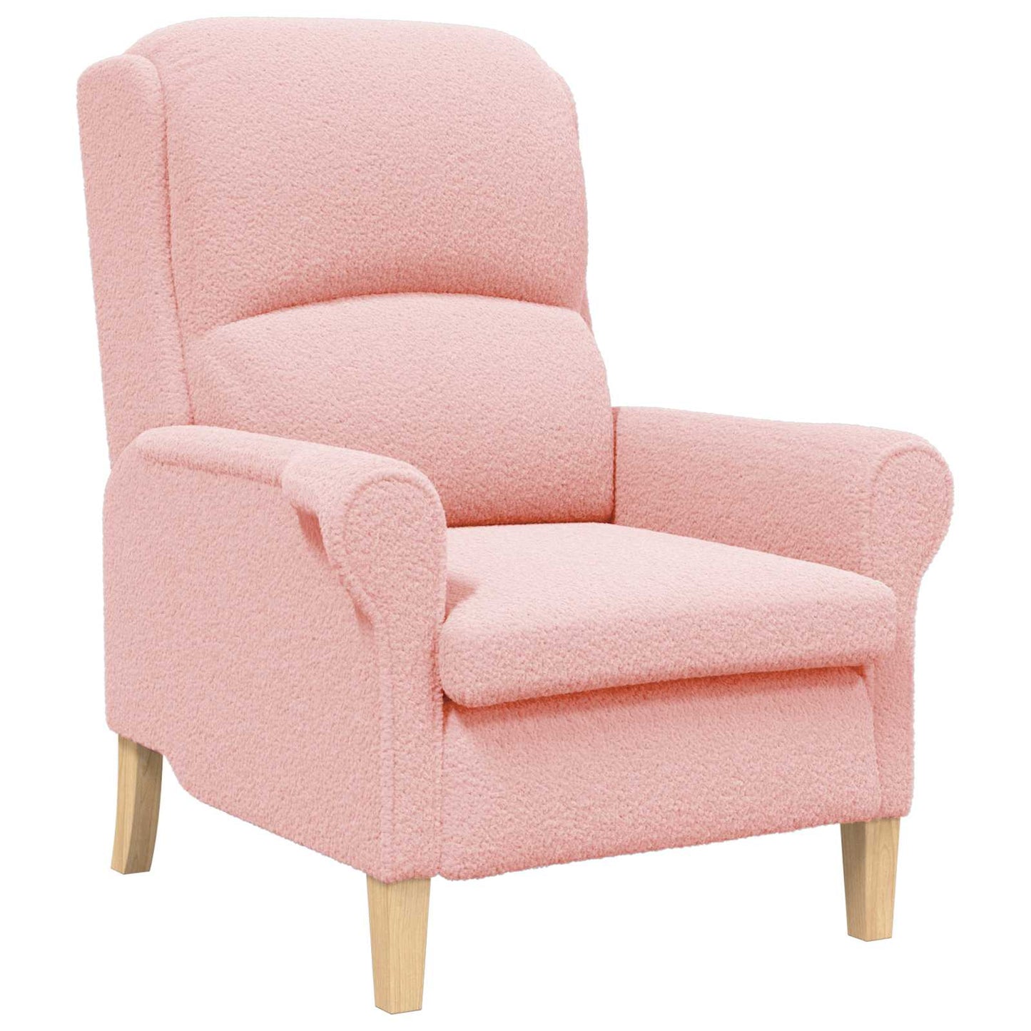 poltrona Rosa Tessuto Sherpa morbido