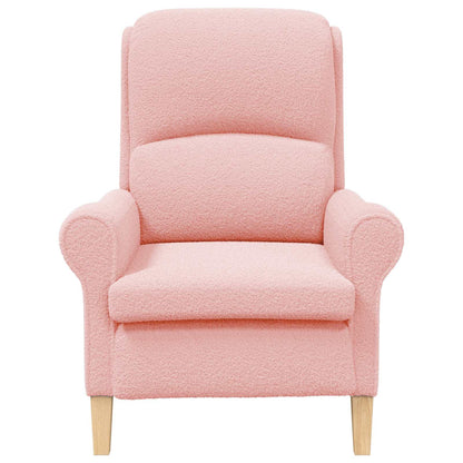 poltrona Rosa Tessuto Sherpa morbido