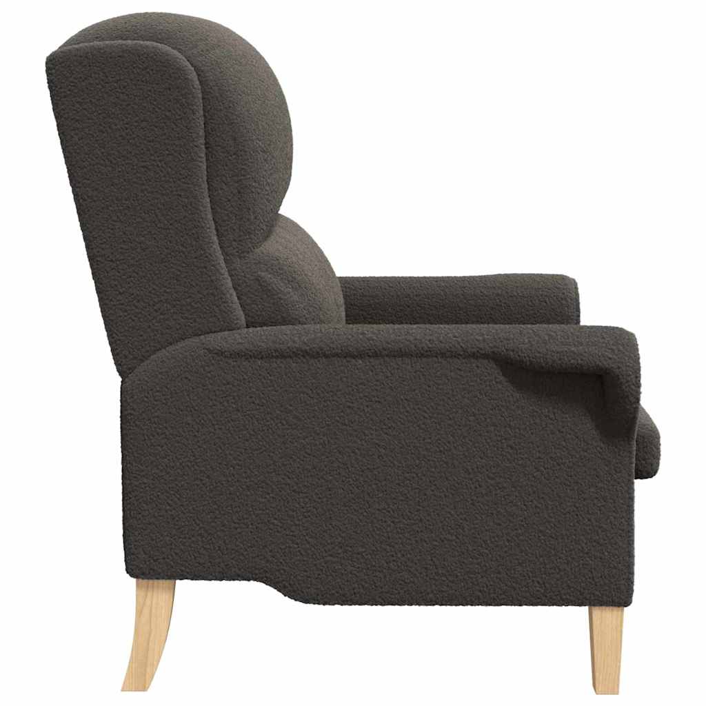 poltrona Grigio scuro Tessuto Sherpa morbido | homemem39