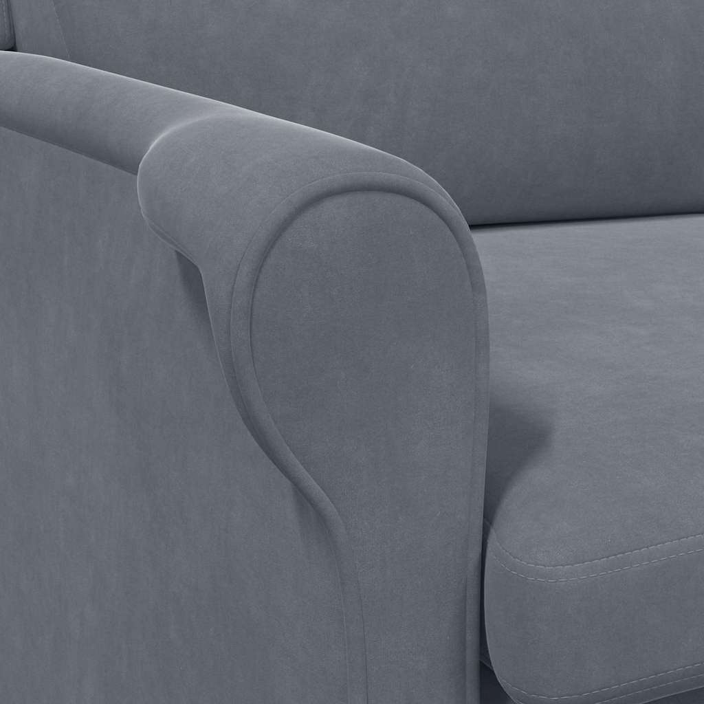 poltrona Grigio scuro 76 x 94 x 102 cm Velluto - homemem39