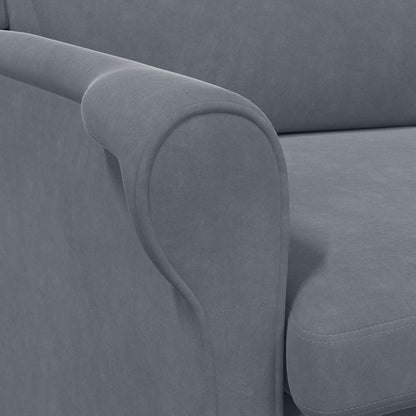 poltrona Grigio scuro 76 x 94 x 102 cm Velluto - homemem39