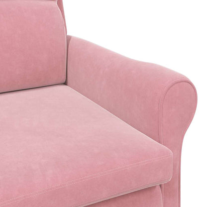 poltrona Rosa 76 x 94 x 102 cm Velluto - homemem39