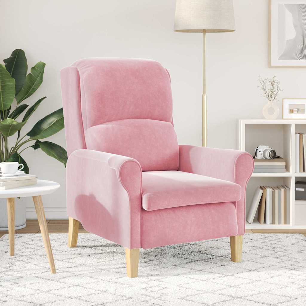 poltrona Rosa 76 x 94 x 102 cm Velluto - homemem39