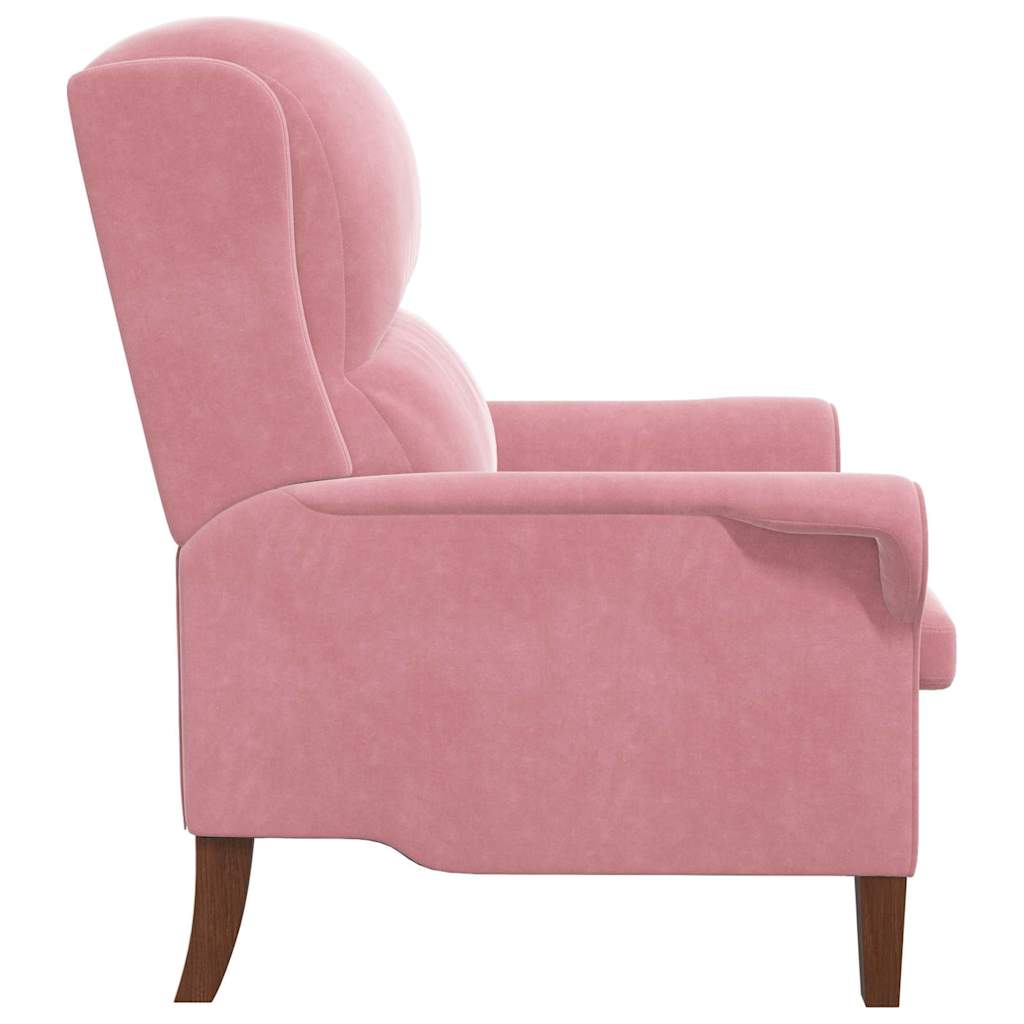poltrona Rosa 76 x 94 x 102 cm Velluto - homemem39