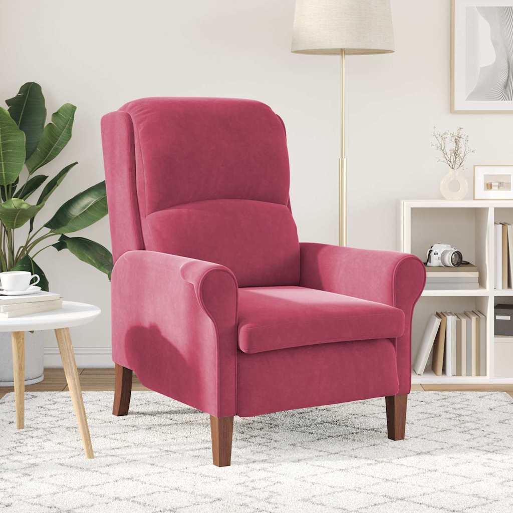 poltrona Rosso vino Velluto