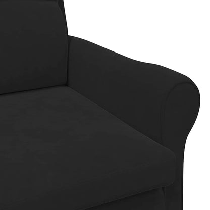 poltrona Nero 76 x 94 x 102 cm Velluto - homemem39