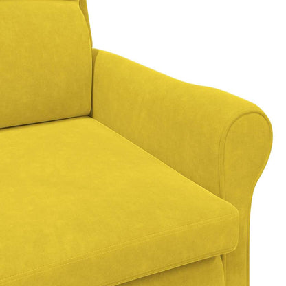 poltrona Giallo 76 x 94 x 102 cm Velluto - homemem39