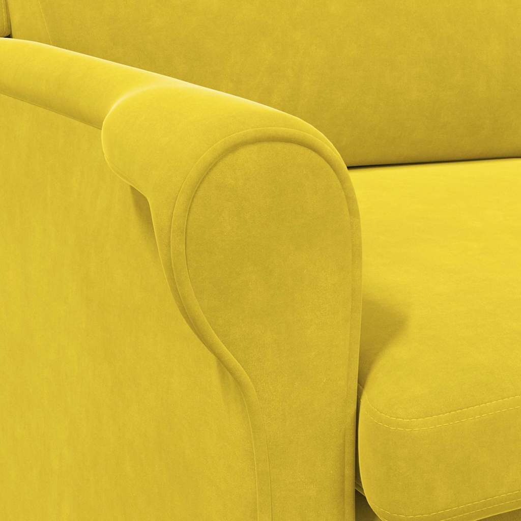 poltrona Giallo 76 x 94 x 102 cm Velluto - homemem39