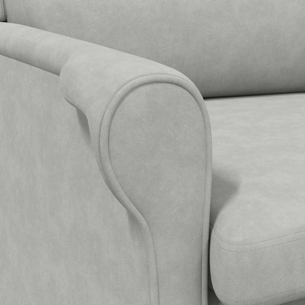 poltrona Grigio chiaro 76 x 94 x 102 cm Microfibra - homemem39