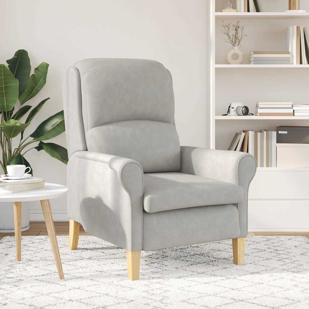 poltrona Grigio chiaro 76 x 94 x 102 cm Microfibra - homemem39