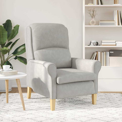 poltrona Grigio chiaro 76 x 94 x 102 cm Microfibra - homemem39