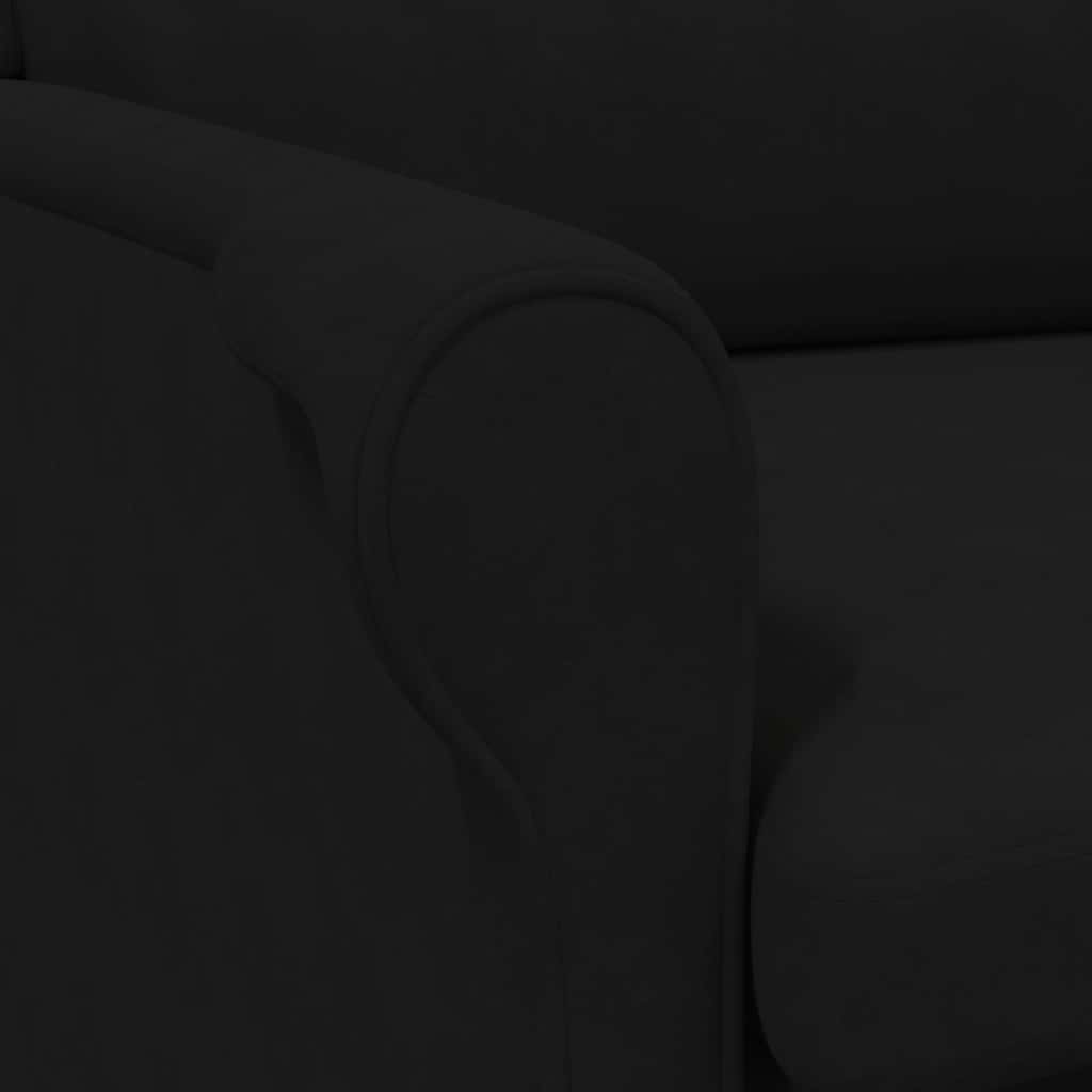 poltrona Nero 76 x 94 x 102 cm Microfibra - homemem39