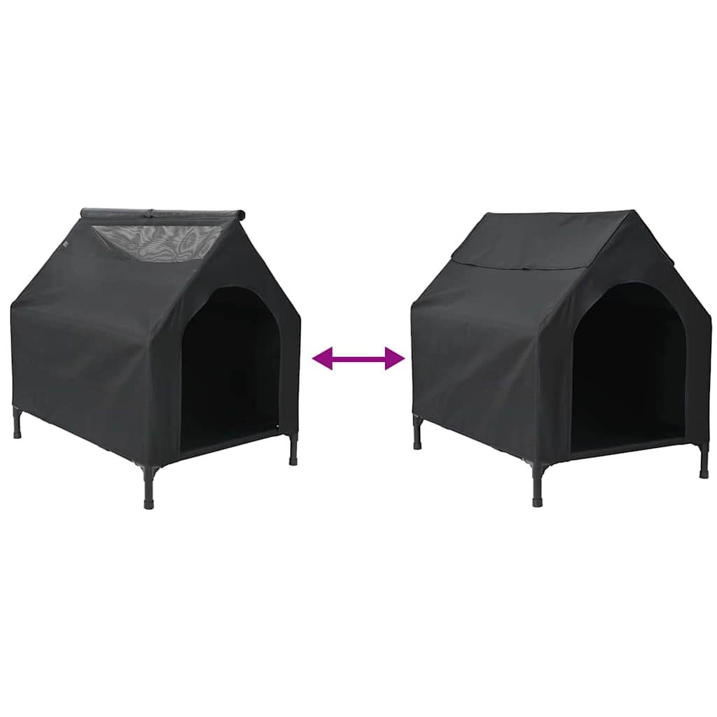 Casa per Animali Nero 110 x 75 x 90 cm Acciaio