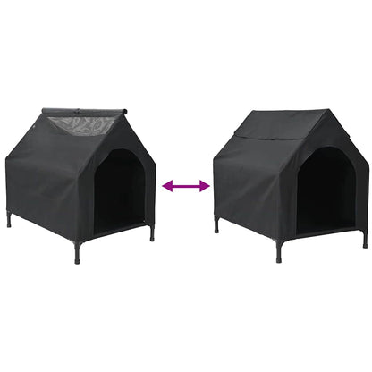 Casa per Animali Nero 110 x 75 x 90 cm Acciaio