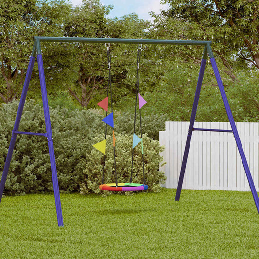 Altalena a nido Blu 60 x 60 x 180 cm Poliestere | homemem39
