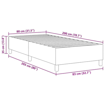 Struttura letto piattaforma Grigio scuro 80 x 200 cm | homemem39