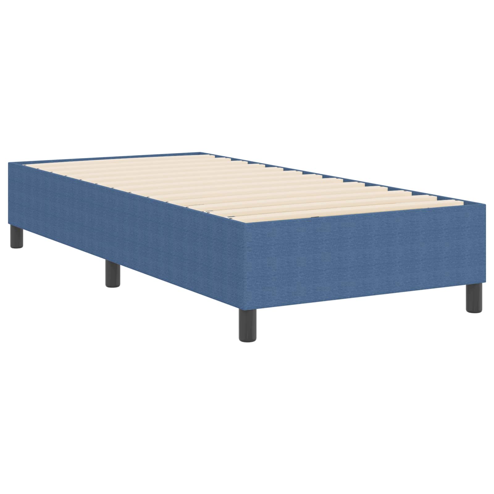 Struttura letto piattaforma Blu 80 x 200 cm Tessuto in Cords | homemem39