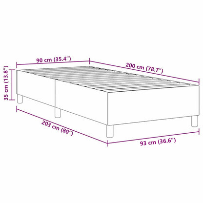 Struttura letto piattaforma Crema 90 x 200 cm Tessuto in Cords | homemem39