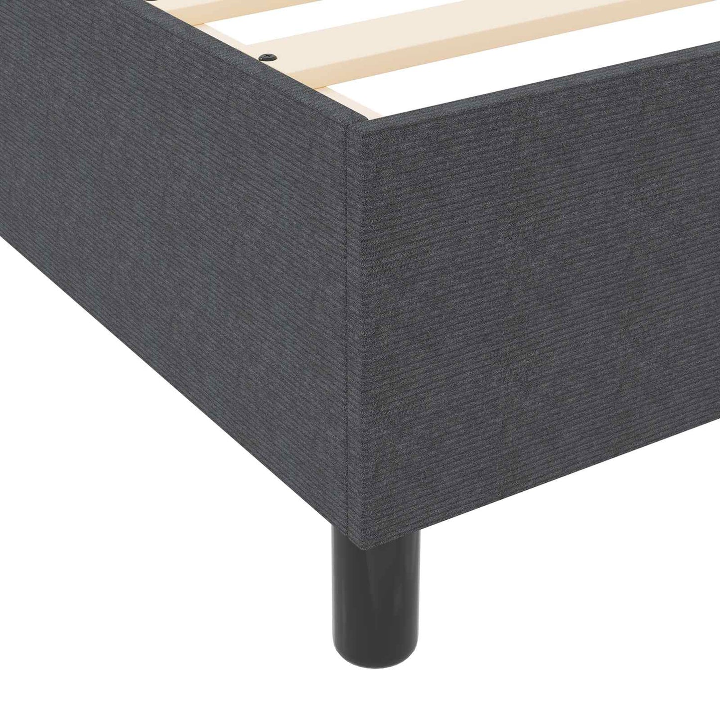 Struttura letto piattaforma Grigio scuro 100 x 200 cm Tessuto