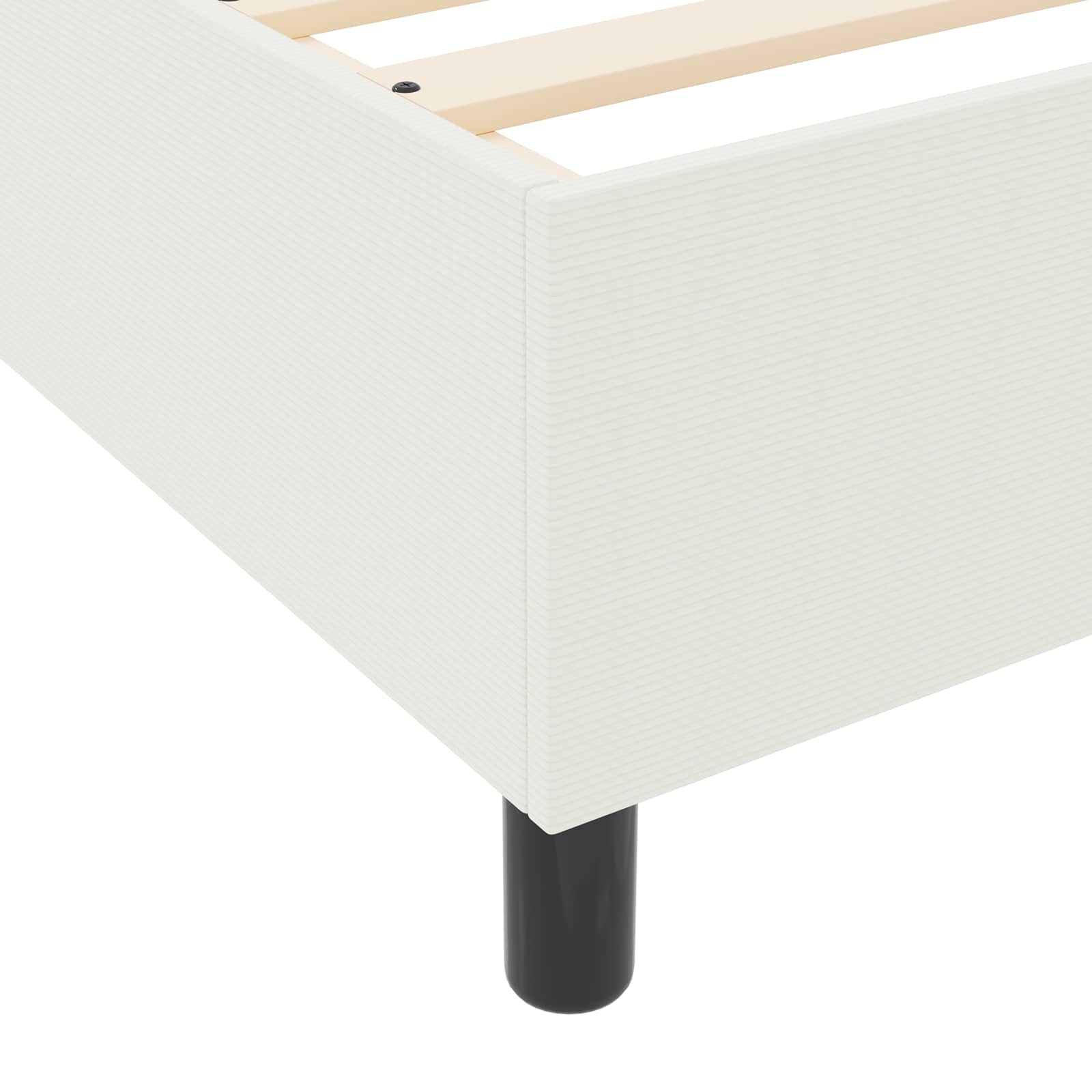 Struttura letto piattaforma Crema 100 x 200 cm Tessuto in Cords | homemem39