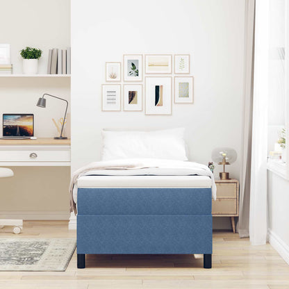Struttura letto piattaforma Blu 100 x 200 cm Tessuto in Cords