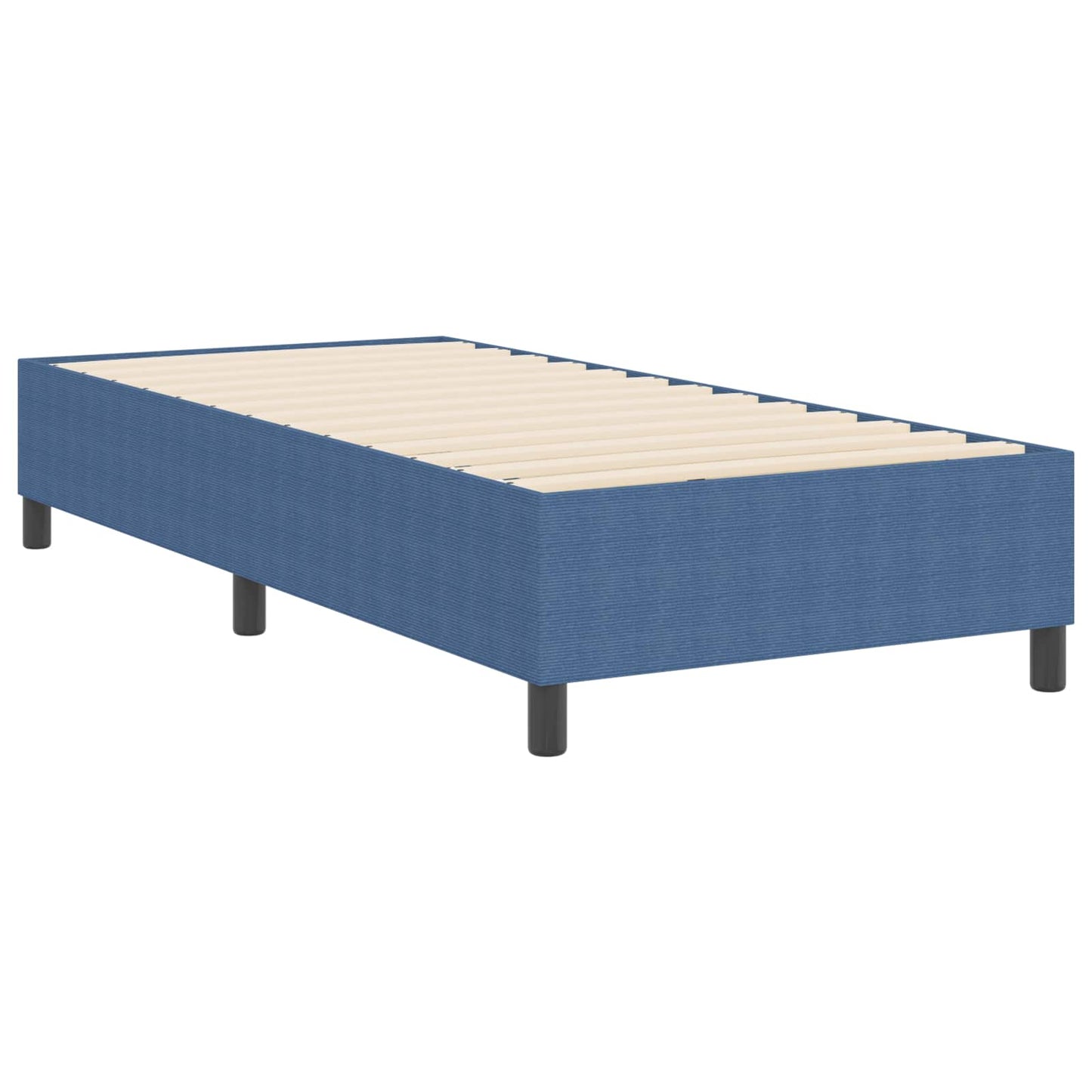 Struttura letto piattaforma Blu 100 x 200 cm Tessuto in Cords | homemem39
