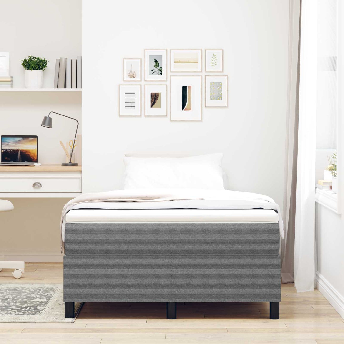 Struttura letto piattaforma Grigio chiaro 120 x 190 cm | homemem39