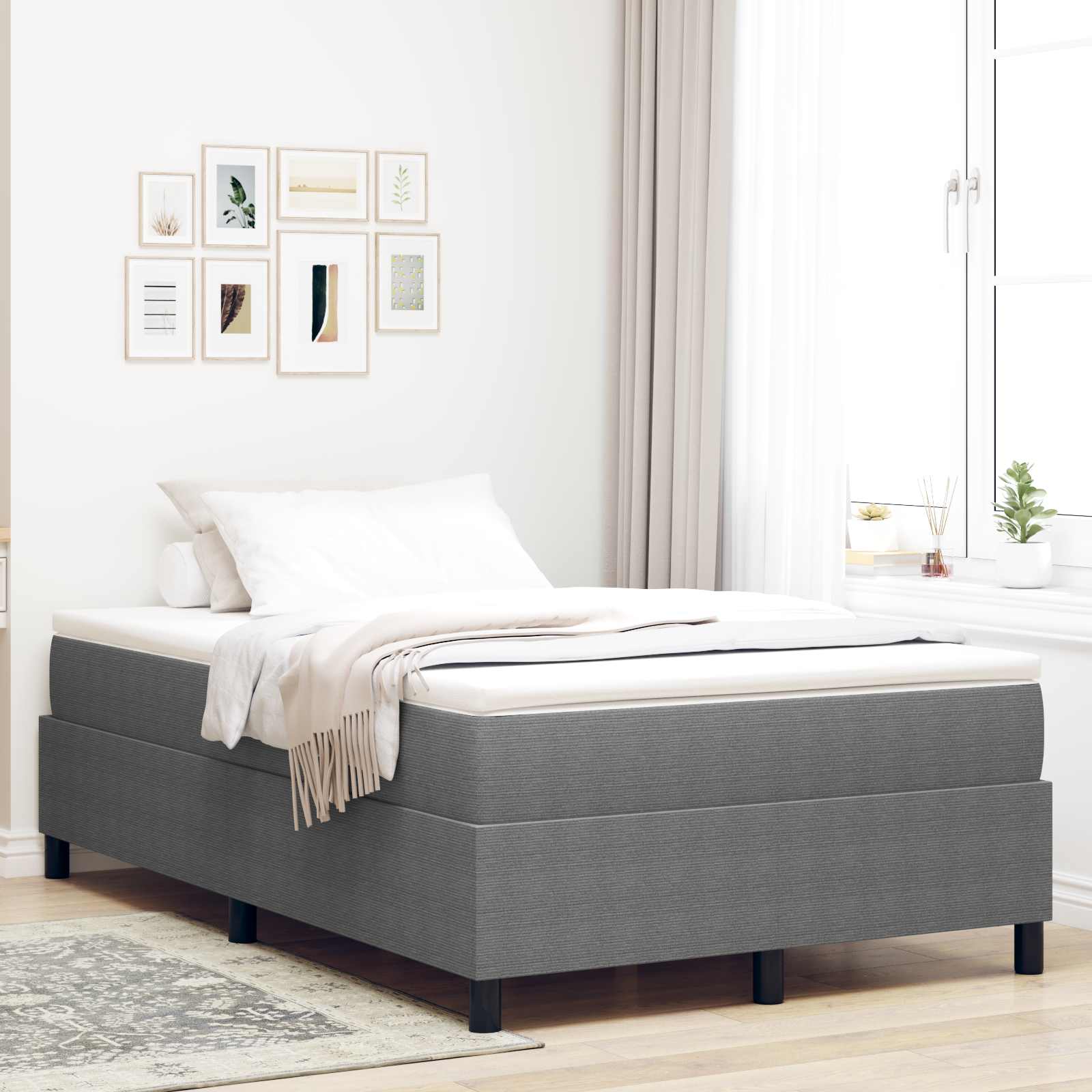 Struttura letto piattaforma Grigio chiaro 120 x 200 cm | homemem39