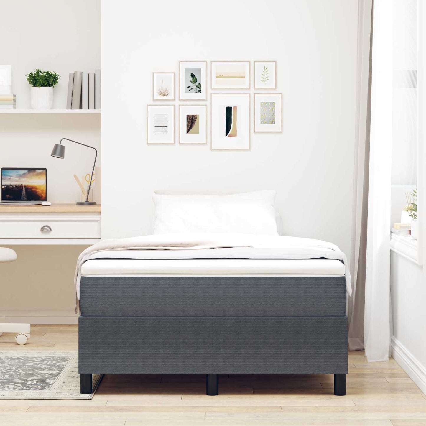Struttura letto piattaforma Grigio scuro 120 x 200 cm | homemem39