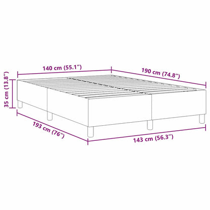 Struttura letto piattaforma Crema 140 x 190 cm Tessuto in Cords | homemem39
