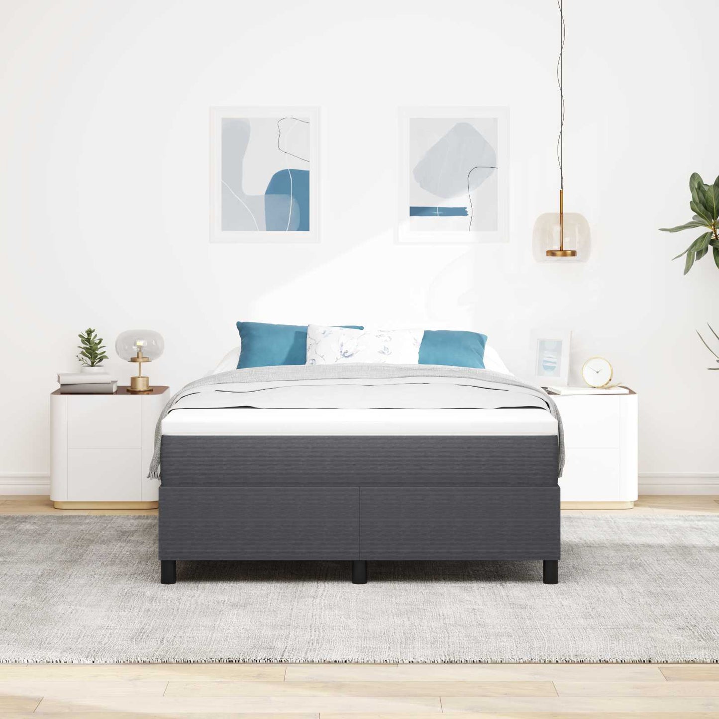 Struttura letto piattaforma Grigio scuro 160 x 200 cm