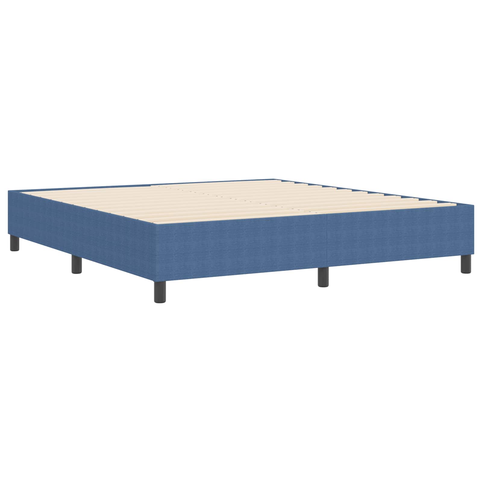 Struttura letto piattaforma Blu 180 x 200 cm Tessuto in Cords | homemem39