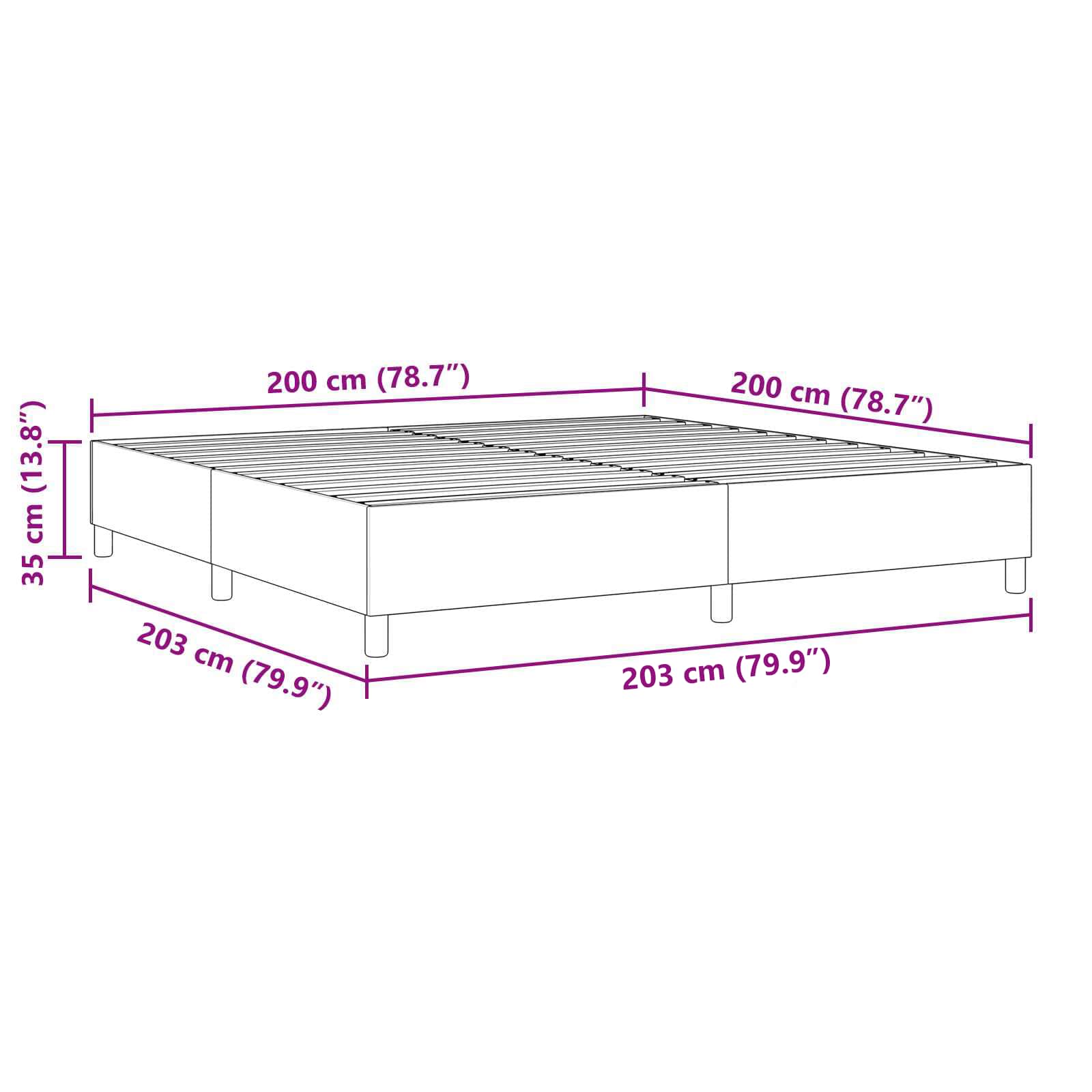 Struttura letto piattaforma Grigio chiaro 200 x 200 cm | homemem39