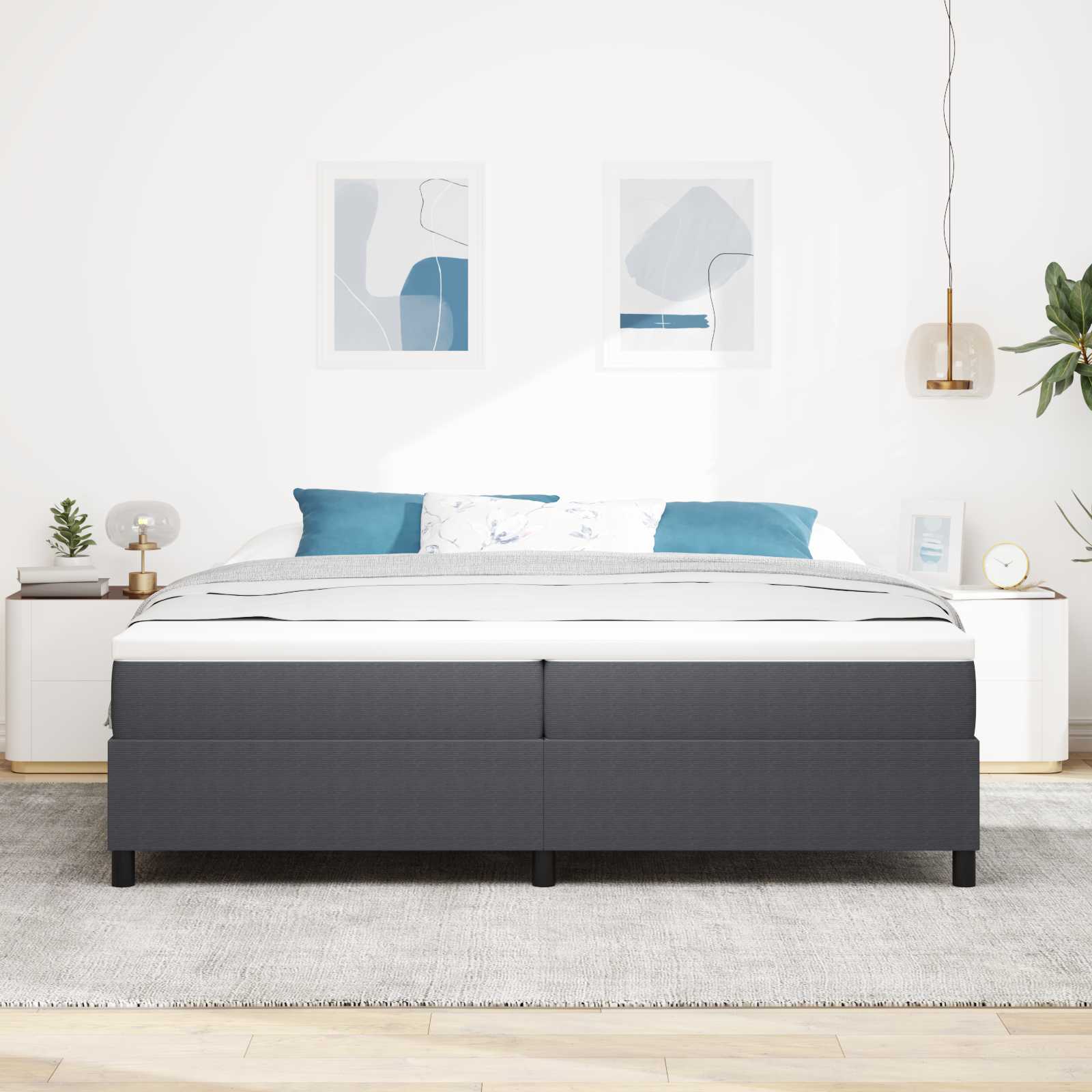 Struttura letto piattaforma Grigio scuro 200 x 200 cm | homemem39