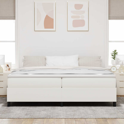 Struttura letto piattaforma Crema 200 x 200 cm Tessuto in Cords