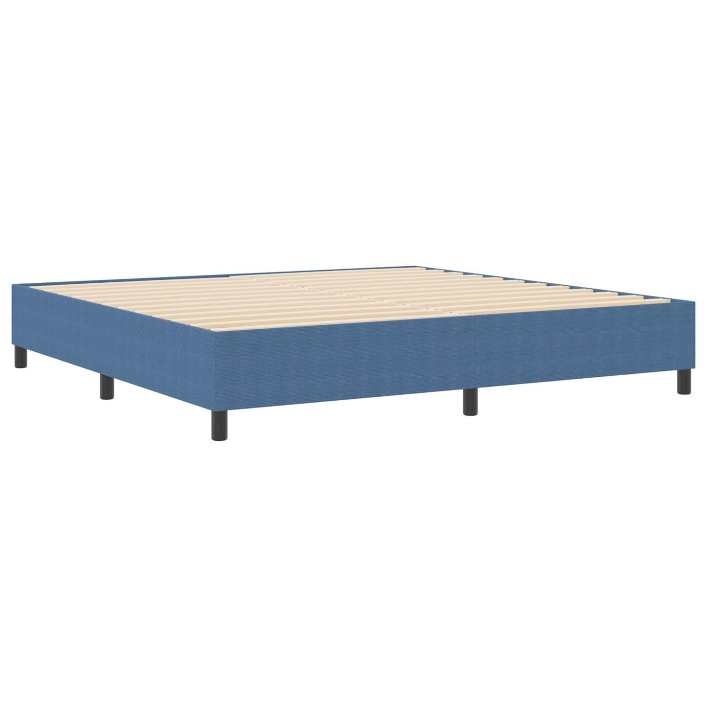 Struttura letto piattaforma Blu 200 x 200 cm Tessuto in Cords | homemem39