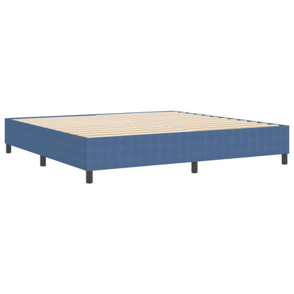 Struttura letto piattaforma Blu 200 x 200 cm Tessuto in Cords | homemem39