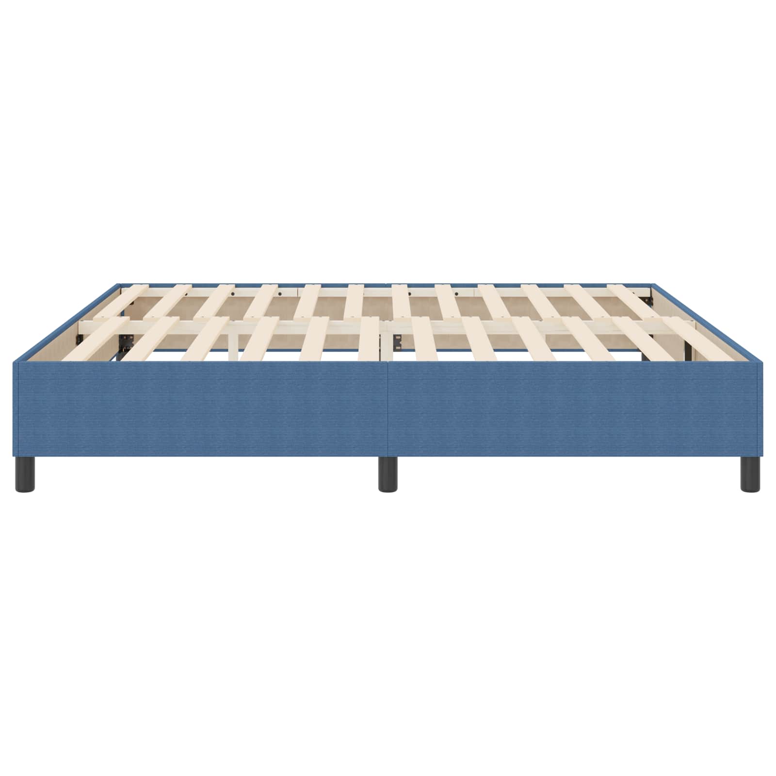 Struttura letto piattaforma Blu 200 x 200 cm Tessuto in Cords | homemem39