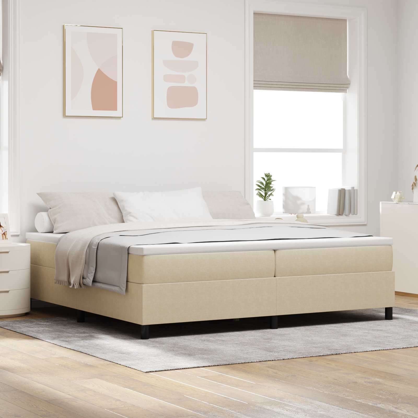 Struttura letto piattaforma Grigio Verde 200 x 200 cm | homemem39